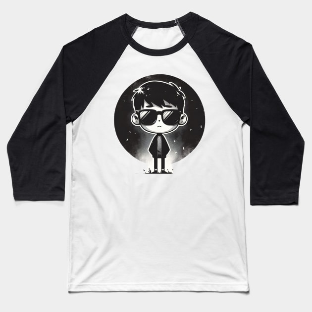 cool kid with big head Baseball T-Shirt by Anthony88